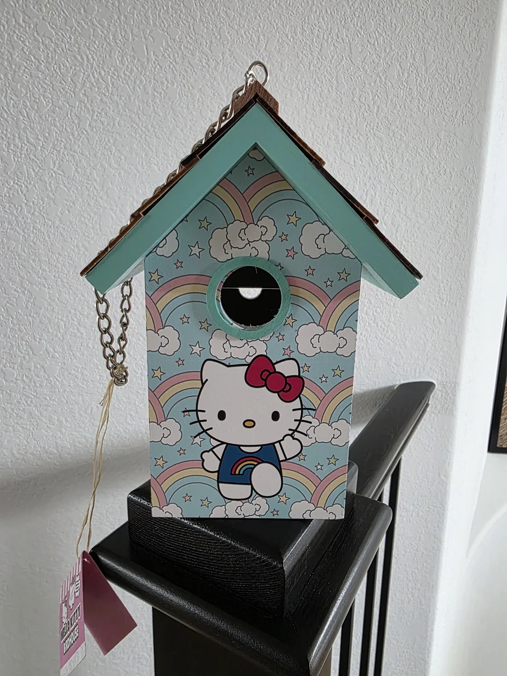 NWT Hello Kitty Rainbow Birdhouse - Teal & Pastel